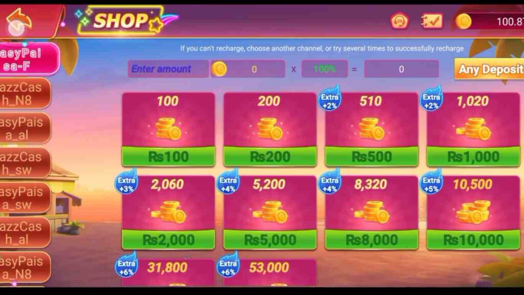 EC777 Game Withdrawal and deposits 